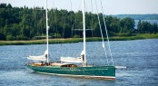 Sailing yacht Hetairos (ex project Panamax) sets Sail Photo credit Nicklas Storbjörk