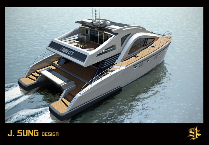 C69 power catamaran by J SUNG Design studio 21m J SUNG C69 power