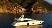 Ferretti 720 Yacht presented at the 2011 Cannes International Boat and Yacht Show