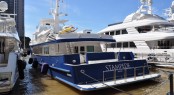 Motor yacht Stampede at Dennis Conner's North Cove