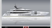 Profile of the KETOS 53m yacht designed by Team For Design - by Enrico Gobbi for Rossinavi