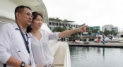 Couple enjoying the Singapore Yacht Show