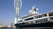 75m superyacht Leander at Gunwharf Quays