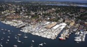 Aerial View of Newport Harbour - Photo Credit Newport International Boat Show