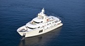 View of the Vripack designed explorer yacht E & E available for charter View of the Vripack designed explorer yacht E & E available for charter