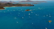 View of the fleet at Audi Hamilton Island Race Week - Day 2 - Sunday 21 August 2011. Photo by Hamilton Island Photography.