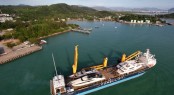 Combi-Dock-1-owned-by-Combi-Lift-arriving-in-Phuket-Thailand-with-7-superyachts-onboard