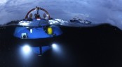 C-Quester 3 superyacht submarine entering the sea waters