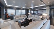 Luxurious interior on the Jongert super yacht Lucia designed by Guido de Groot