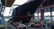 2011 Motor yacht New Horizon by Trinity Yachts just before her launch
