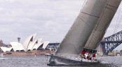Sailing yacht Wild Oats XI is going for her fifth line honours victory in the SOLAS Big Boat Challenge. Credit Andrea Francolini