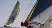 The Maxis INVESTEC LOYAL and WILD OATS XI on the Derwent River Photo K. Arrigo The Maxis INVESTEC LOYAL and WILD OATS XI on the Derwent River Photo K. Arrigo