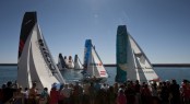 Visitors watching the 2011 Extreme Sailing Series in Singapore