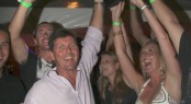 Yacht Hampshire winner of the Falmouth Harbour Night Best Yacht Party