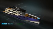 63m green motor yacht Diana Navitas concept by Diana Yacht Design