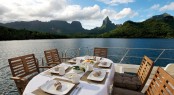 Al fresco dining - luxury yacht MISS KULANI - Photo by Tim McKenna Photography© Al fresco dining - luxury yacht MISS KULANI - Photo by Tim McKenna Photography©