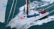 Hannah Jenner on Peter Harding's 40 Degrees in the 2011 Transat Jacque Vabre Credit Alexis Courcoux