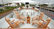 Luxurious exterior on board super yacht Golden Compass Luxurious exterior on board super yacht Golden Compass