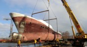 Moonen 100 Explorer Yacht Hull arrives at Moonen Yachts