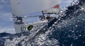 Rolex Swan 45 World Championship fleet racing off Porto Cervo