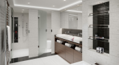 Superyacht Princess 40M - Owner suite bathroom - Photo courtesy of Princess Yachts Superyacht Princess 40M - Owner suite bathroom - Photo courtesy of Princess Yachts