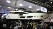 World debut of the New Sunseeker 28m Motor Yacht at 2012 Tullett Prebon London Boat Show &acirc;�� Photo Credit Sunseeker International.   (3)