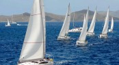 Charter boats race in the 2011 BVI Spring Regatta & Sailing Festival - Sparkling sailing conditions Credit Todd VanSickle - BVI Spring Regatta& Sailing Festival