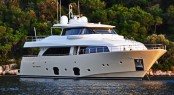 Luxury motor yacht LA PAUSA, a Custom Line Ferretti Navetta 26 available for Monaco Grand Prix charter with confirmed berth