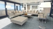 Main Saloon on board the Arcadia 115 superyacht M´Ocean Main Saloon on board the Arcadia 115 superyacht M´Ocean