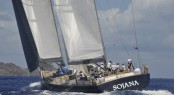 The 35m charter yacht Sojana at the Voiles de Saint Barth 2010 Photo Credit Didier Rouxel