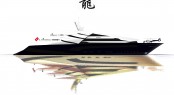 The 87m luxury motor yacht Iwana - side view