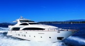 The Grande 116 luxury motor yacht Cinque running The Grande 116 luxury motor yacht Cinque running