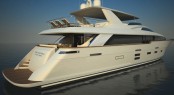 The Hatteras 93 RPH Superyacht - rear view
