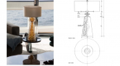 Upper Saloon Table Lamps custom designed by Michela Reverberi - Quinta Essentia Motor Yacht
