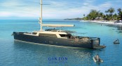40m sailing yacht Extreme at anchor