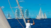 From the 38m charter yacht P2 shot at the St Barths Bucket Regatta