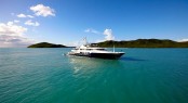 Luxury motor yacht UNBRIDLED at anchor