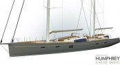 New Rhoades Young/Rob Humphreys 100´ Sailing Yacht Concept Image Courtesy of Humphreys Yacht Design