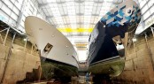 Superyachts Audacia and Dardanella in dock - Image courtesy of Pendennis Superyachts Audacia and Dardanella in dock - Image courtesy of Pendennis