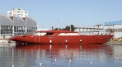 The first 60m sailing yacht Hull C.2193 by Perini Navi in Viareggio, Italy