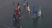 The fleet racing through a gate in light airs on day 4 Credit Lloyd Images