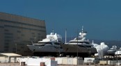Luxury motor yachts at Monaco Marine Shipyard in La Ciotat