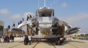 42.5m trimaran yacht Adastra ashore