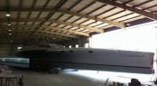 ADASTRA trimaran ready for sea trials at McConaghy Boats