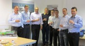 Austal staff at the opening of the new UK office