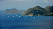 Spectacular scenery on the race course at the BVI Spring Regatta