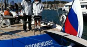 Vladimir Liubomirov Chairman of the Yacht Club of Saint-Petersburg  with Skipper Tomasso Chieffi &Acirc;&copy; Yacht Club of Saint-Petersburg 2012