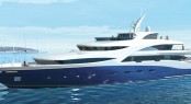 71m superyacht AGAT by Sevmash - Image courtesy of her designer H2 Yacht Design