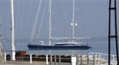 Dubois designed 51.7m Mondango superyacht by Alloy Yachts anchored off Cowes Photo by Rick Tomlinson
