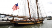 Luxury sailing yacht Pride of Baltimore II at Dennis Conner's North Cove